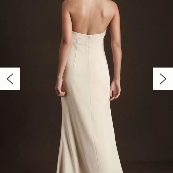 BHLDN ruby twist halter satin dress - Picture 2 of 3